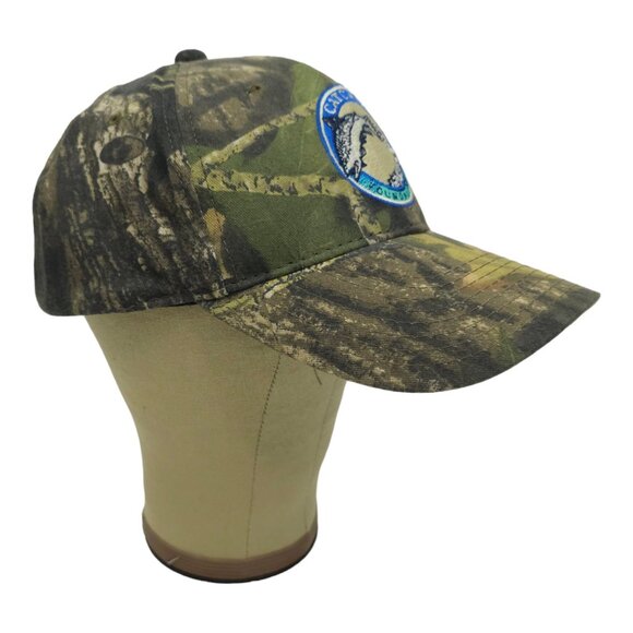 Mossy Oak Catch A Dream Patch Camo Tuck Strap Cap Trucker Hunter Fishing Hat NEW - Picture 3 of 13